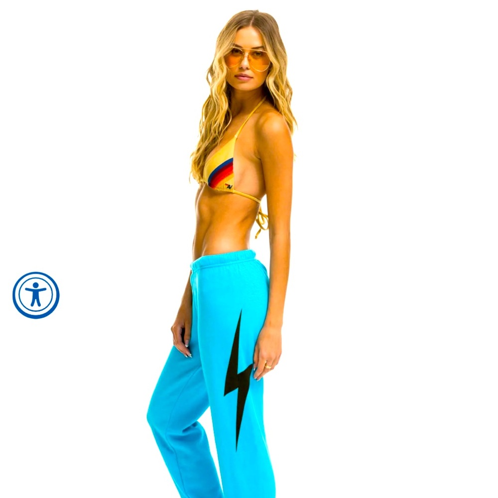 BOLT SWEATPANTS - NEON BLUE sold out